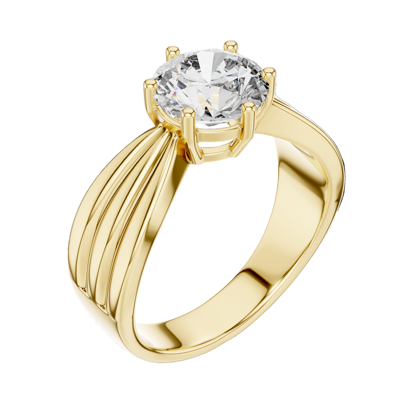 1.25 CT Round Lab Diamond Engagement Ring | VVS-VS EF Clarity | 18KT Gold & Silver Options | Ethical Lab Diamond & Moissanite Ring