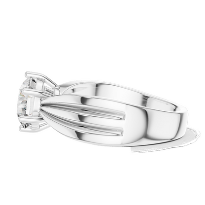 1.25 CT Round Lab Diamond Engagement Ring | VVS-VS EF Clarity | 18KT Gold & Silver Options | Ethical Lab Diamond & Moissanite Ring