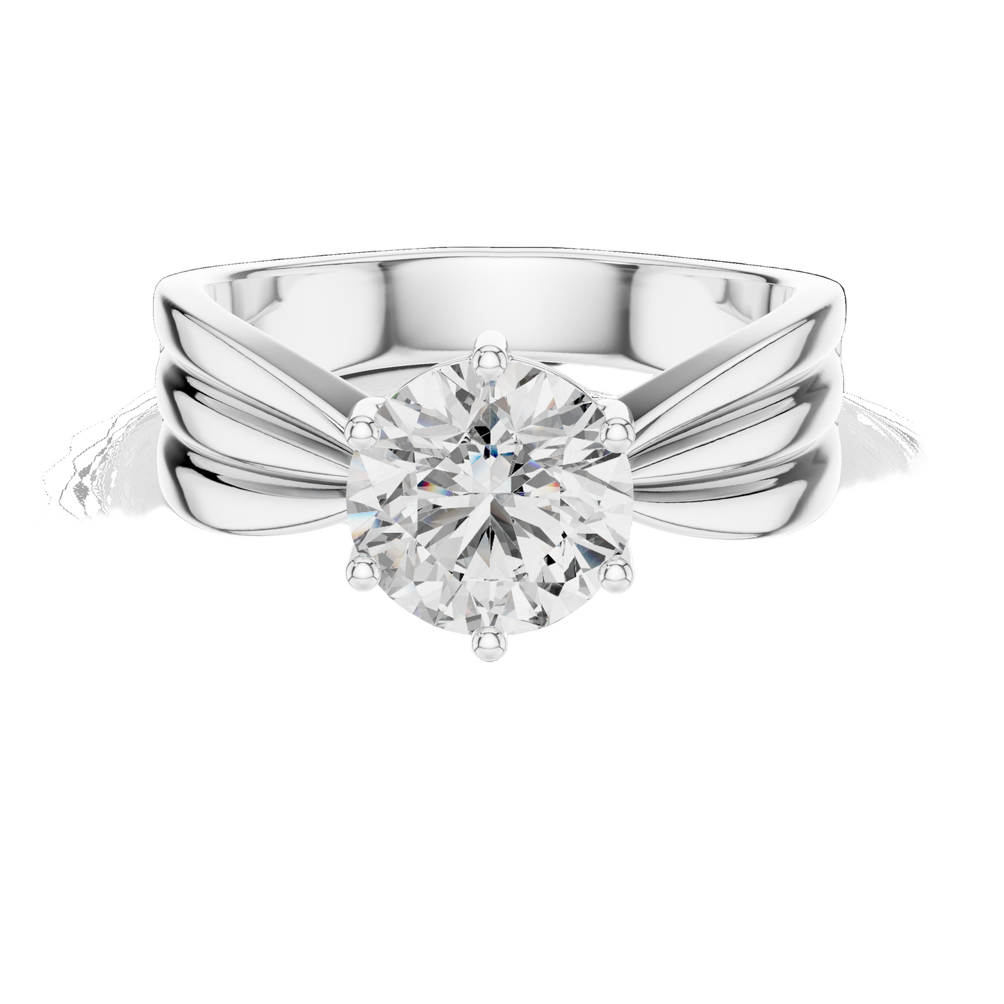 1.25 CT Round Lab Diamond Engagement Ring | VVS-VS EF Clarity | 18KT Gold & Silver Options | Ethical Lab Diamond & Moissanite Ring