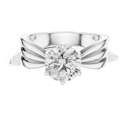 1.25 CT Round Lab Diamond Engagement Ring | VVS-VS EF Clarity | 18KT Gold & Silver Options | Ethical Lab Diamond & Moissanite Ring