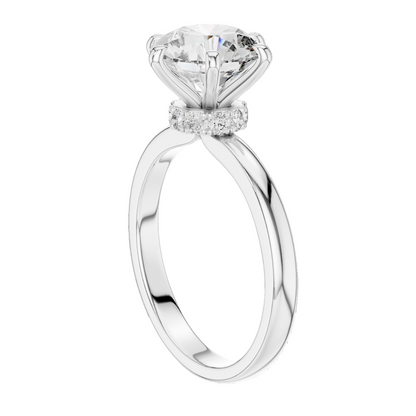 2.15 CT Round Lab Diamond Ring for Women | VVS-VS EF CVD | 18KT, 14KT, 10KT Gold & 925 Silver | Rose, Yellow, White Gold & Moissanite Options