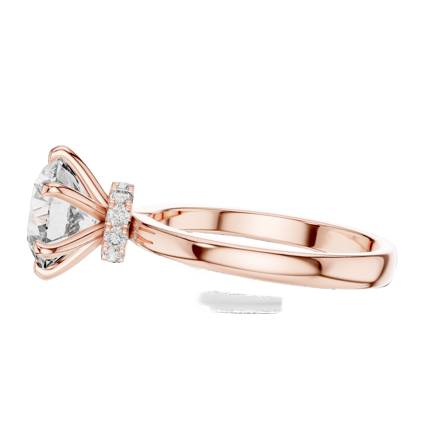 2.15 CT Round Lab Diamond Ring for Women | VVS-VS EF CVD | 18KT, 14KT, 10KT Gold & 925 Silver | Rose, Yellow, White Gold & Moissanite Options