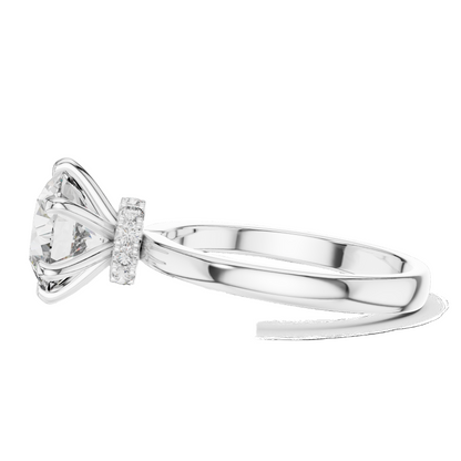2.15 CT Round Lab Diamond Ring for Women | VVS-VS EF CVD | 18KT, 14KT, 10KT Gold & 925 Silver | Rose, Yellow, White Gold & Moissanite Options