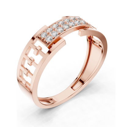 0.168 CT Lab Diamond Ladies Ring | VVS-VS EF Clarity | 18KT, 14KT, 10KT Gold & 925 Silver | Rose, Yellow, White Gold & Moissanite Options