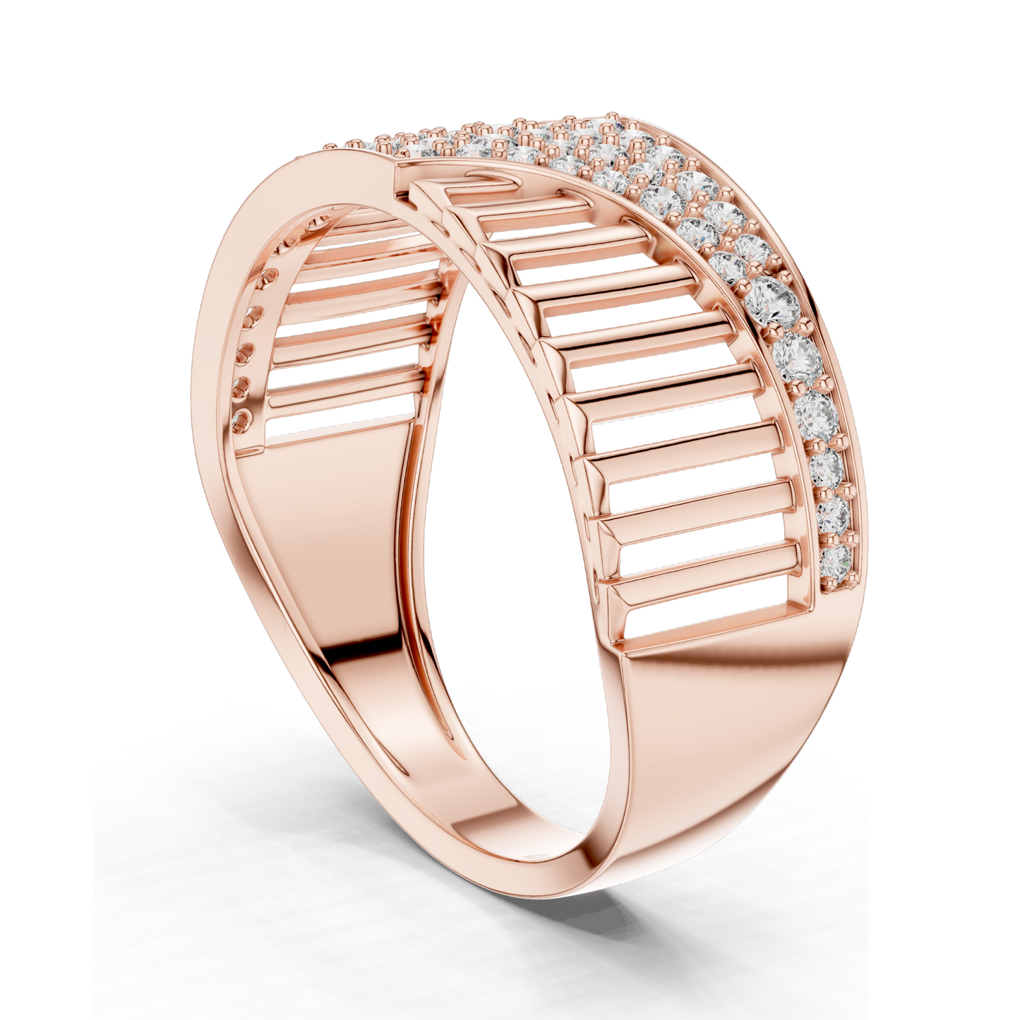 0.408 CT Lab Diamond Ring for Women | VVS-VS EF Clarity | 18KT, 14KT, 10KT Gold & 925 Silver | Rose, Yellow, White Gold & Moissanite Options