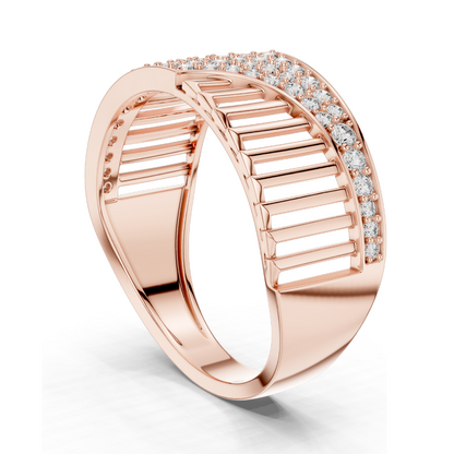 0.408 CT Lab Diamond Ring for Women | VVS-VS EF Clarity | 18KT, 14KT, 10KT Gold & 925 Silver | Rose, Yellow, White Gold & Moissanite Options