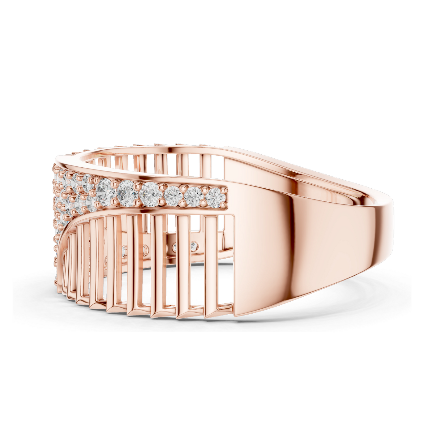 0.408 CT Lab Diamond Ring for Women | VVS-VS EF Clarity | 18KT, 14KT, 10KT Gold & 925 Silver | Rose, Yellow, White Gold & Moissanite Options