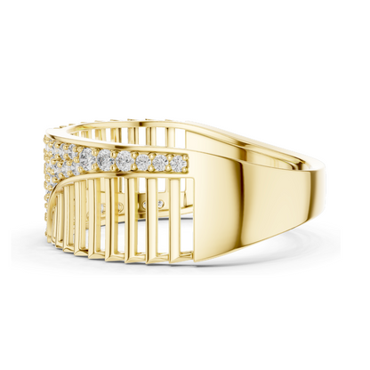 0.408 CT Lab Diamond Ring for Women | VVS-VS EF Clarity | 18KT, 14KT, 10KT Gold & 925 Silver | Rose, Yellow, White Gold & Moissanite Options