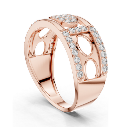 0.576 CT Lab Grown Diamond Ring for Women | VVS-VS EF Clarity | 18KT, 14KT, 10KT Gold & 925 Silver | Rose, Yellow, White Gold & Moissanite Options