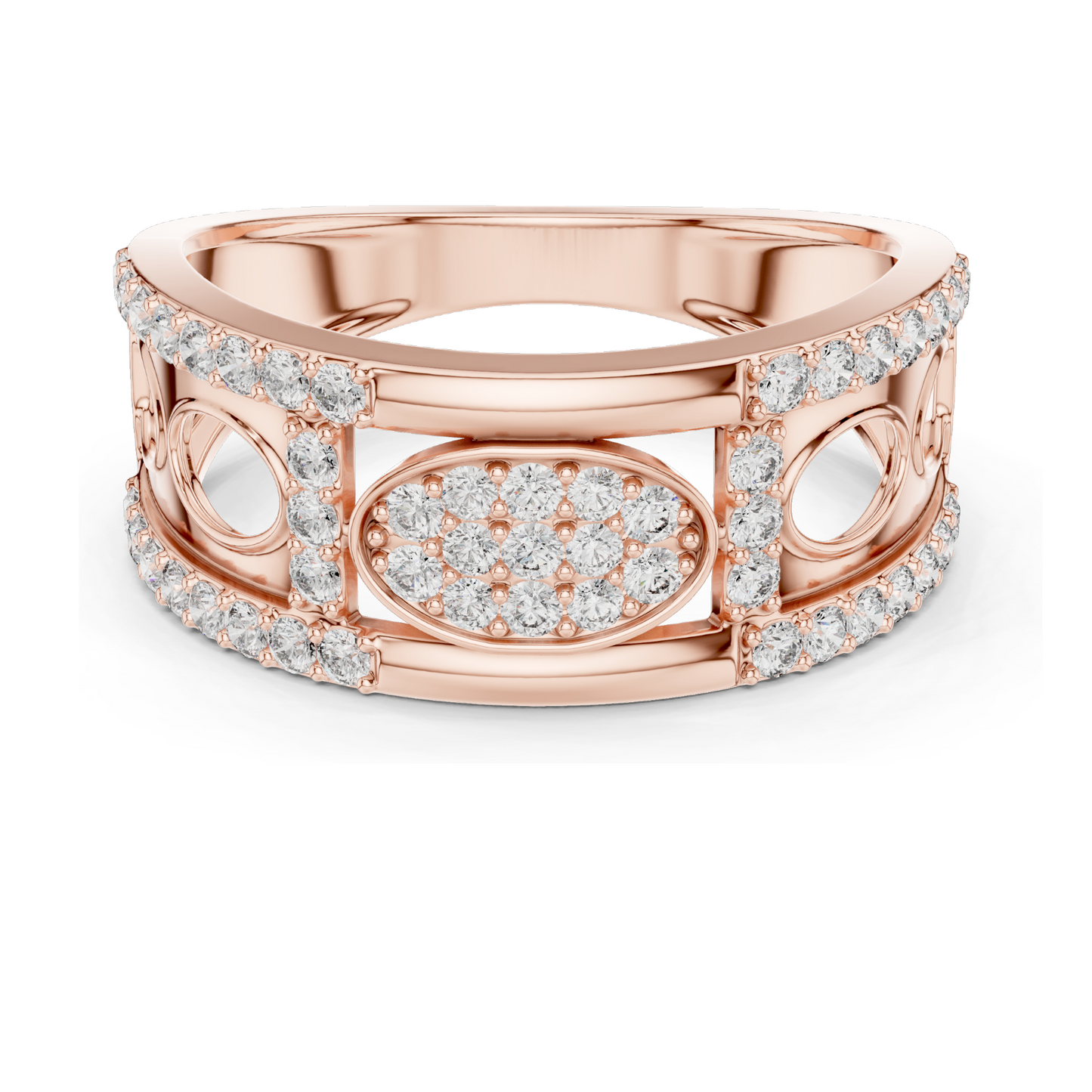 0.576 CT Lab Grown Diamond Ring for Women | VVS-VS EF Clarity | 18KT, 14KT, 10KT Gold & 925 Silver | Rose, Yellow, White Gold & Moissanite Options