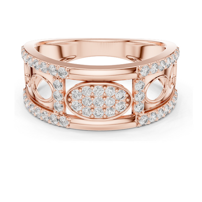 0.576 CT Lab Grown Diamond Ring for Women | VVS-VS EF Clarity | 18KT, 14KT, 10KT Gold & 925 Silver | Rose, Yellow, White Gold & Moissanite Options