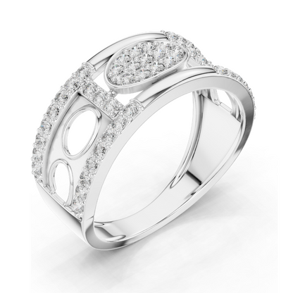 0.576 CT Lab Grown Diamond Ring for Women | VVS-VS EF Clarity | 18KT, 14KT, 10KT Gold & 925 Silver | Rose, Yellow, White Gold & Moissanite Options