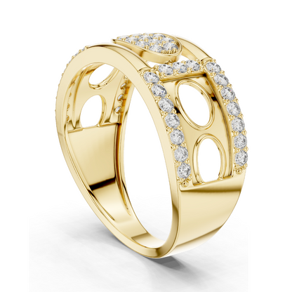 0.576 CT Lab Grown Diamond Ring for Women | VVS-VS EF Clarity | 18KT, 14KT, 10KT Gold & 925 Silver | Rose, Yellow, White Gold & Moissanite Options