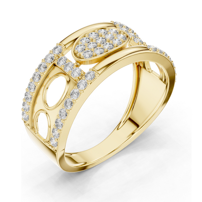 0.576 CT Lab Grown Diamond Ring for Women | VVS-VS EF Clarity | 18KT, 14KT, 10KT Gold & 925 Silver | Rose, Yellow, White Gold & Moissanite Options