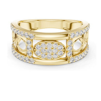 0.576 CT Lab Grown Diamond Ring for Women | VVS-VS EF Clarity | 18KT, 14KT, 10KT Gold & 925 Silver | Rose, Yellow, White Gold & Moissanite Options