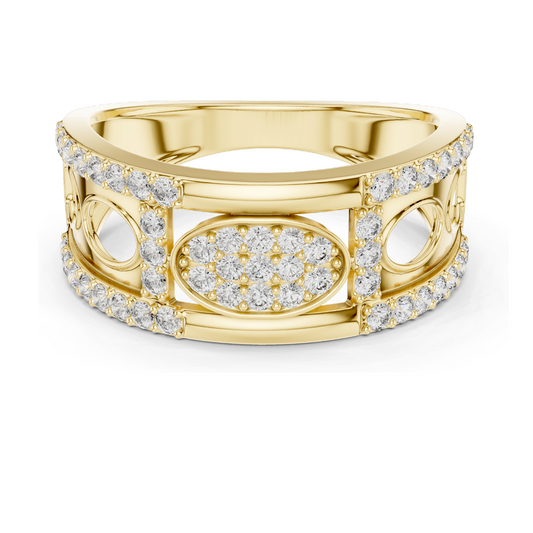 0.576 CT Lab Grown Diamond Ring for Women | VVS-VS EF Clarity | 18KT, 14KT, 10KT Gold & 925 Silver | Rose, Yellow, White Gold & Moissanite Options