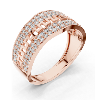 0.684 CT Lab Diamond Designer Ring for Women | VVS-VS EF Clarity | 18KT, 14KT, 10KT Gold & 925 Silver | White, Yellow, Rose Gold & Moissanite Options