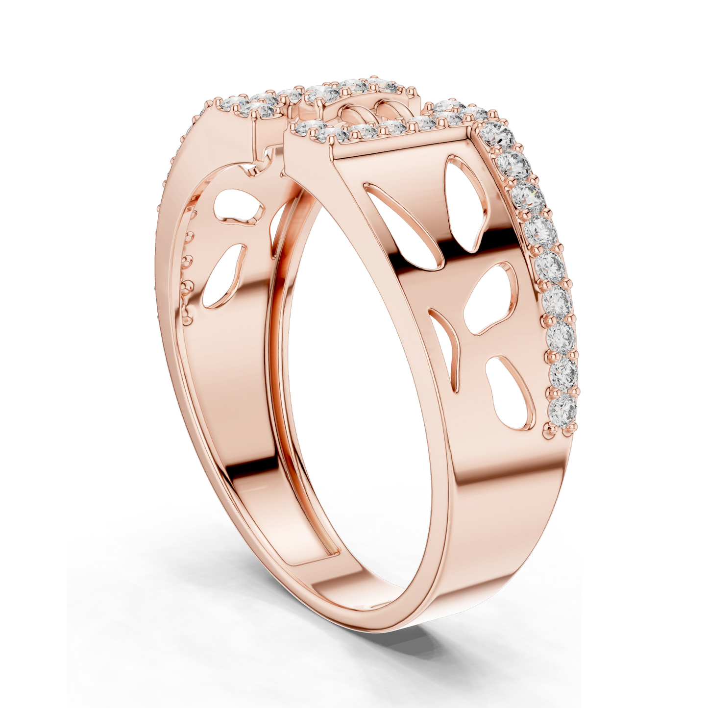 0.378 CT Lab-Created Diamond Ring for Women | VVS-VS EF Clarity | 18KT, 14KT, 10KT Gold & 925 Silver | Rose, Yellow, White Gold & Moissanite Options