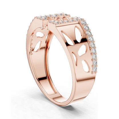 0.378 CT Lab-Created Diamond Ring for Women | VVS-VS EF Clarity | 18KT, 14KT, 10KT Gold & 925 Silver | Rose, Yellow, White Gold & Moissanite Options