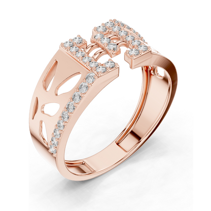 0.378 CT Lab-Created Diamond Ring for Women | VVS-VS EF Clarity | 18KT, 14KT, 10KT Gold & 925 Silver | Rose, Yellow, White Gold & Moissanite Options