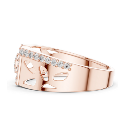 0.378 CT Lab-Created Diamond Ring for Women | VVS-VS EF Clarity | 18KT, 14KT, 10KT Gold & 925 Silver | Rose, Yellow, White Gold & Moissanite Options