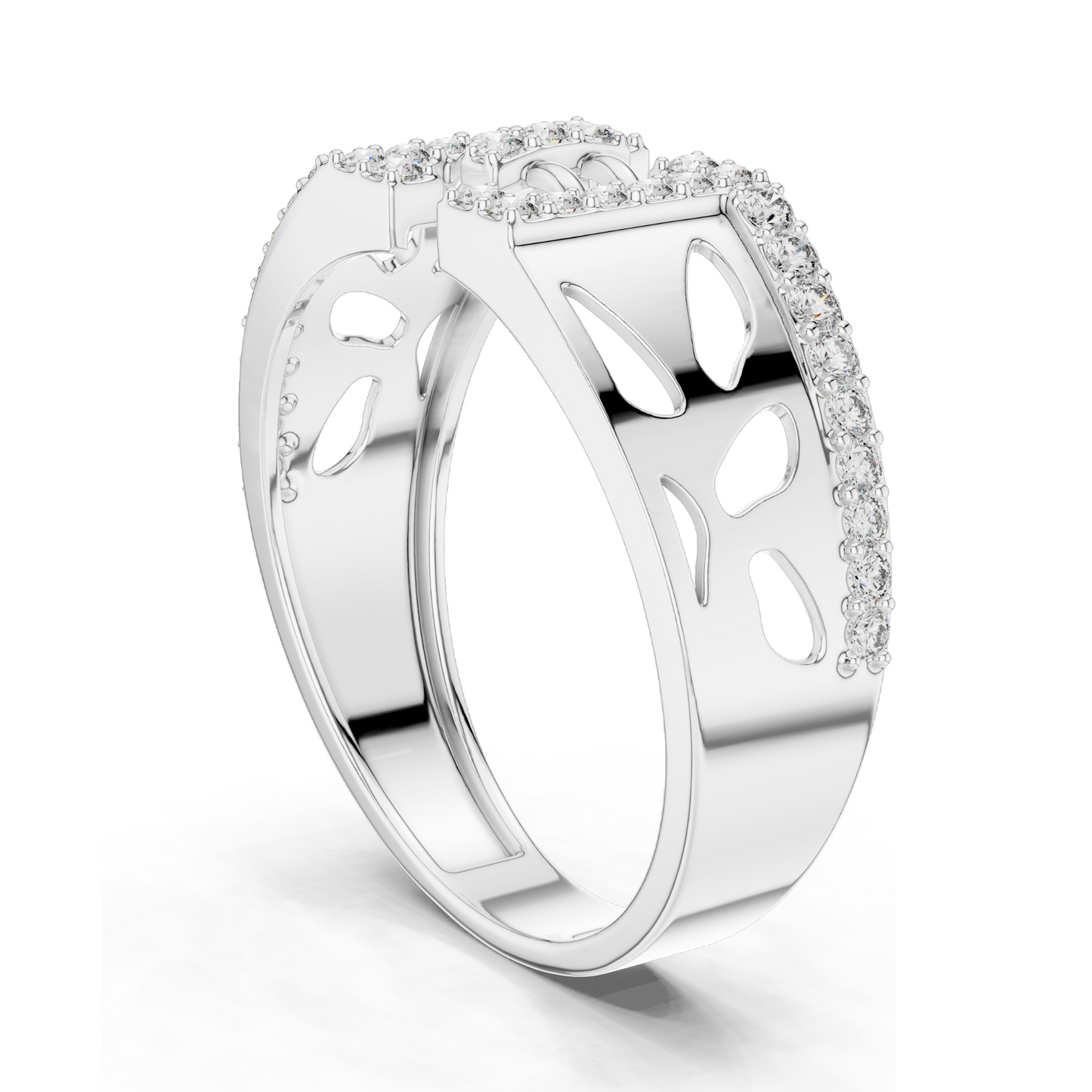 0.378 CT Lab-Created Diamond Ring for Women | VVS-VS EF Clarity | 18KT, 14KT, 10KT Gold & 925 Silver | Rose, Yellow, White Gold & Moissanite Options