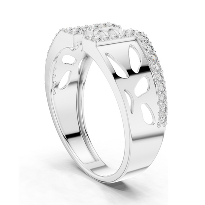 0.378 CT Lab-Created Diamond Ring for Women | VVS-VS EF Clarity | 18KT, 14KT, 10KT Gold & 925 Silver | Rose, Yellow, White Gold & Moissanite Options