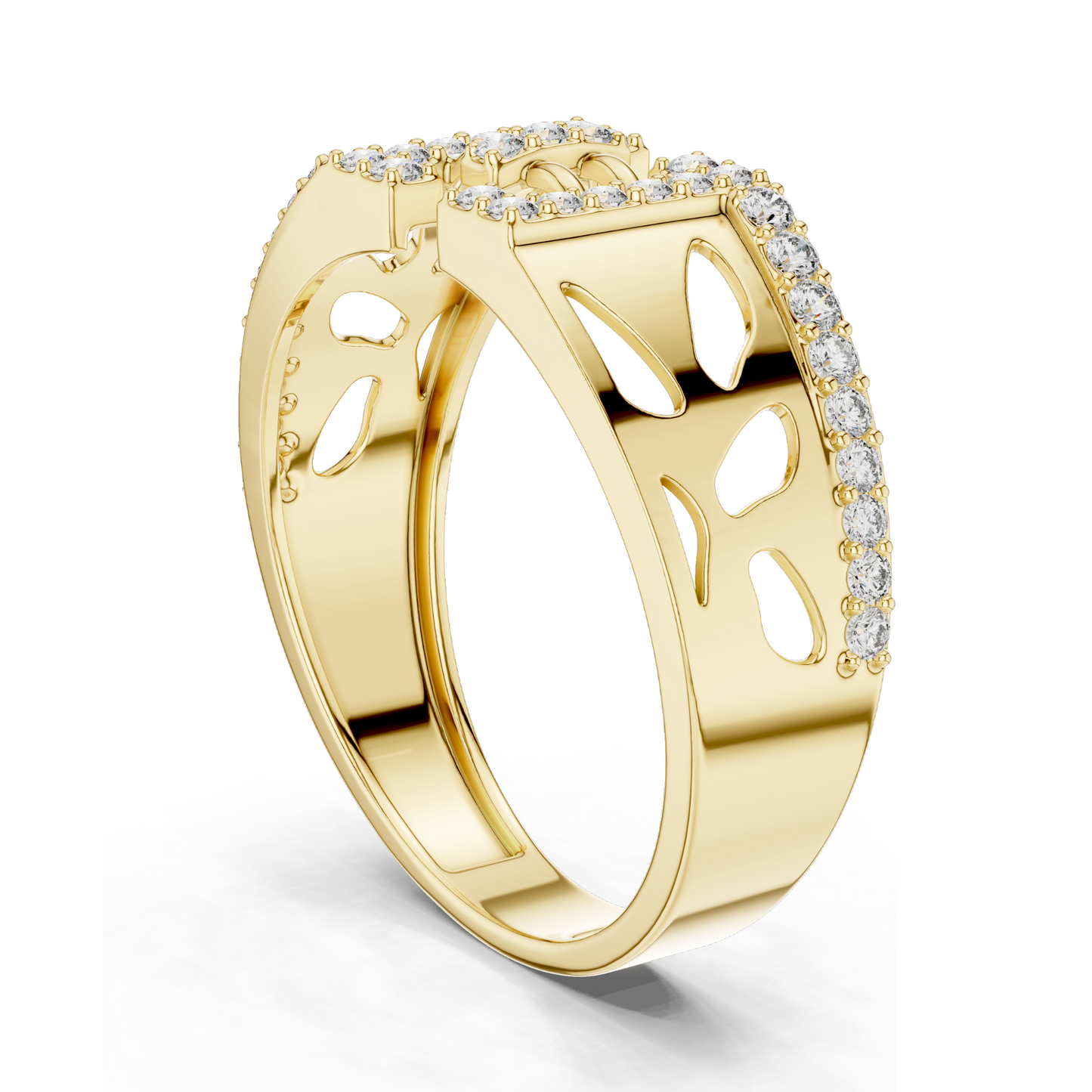 0.378 CT Lab-Created Diamond Ring for Women | VVS-VS EF Clarity | 18KT, 14KT, 10KT Gold & 925 Silver | Rose, Yellow, White Gold & Moissanite Options