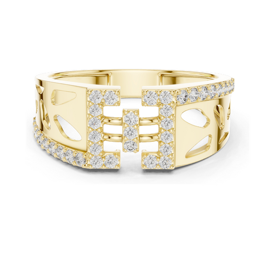 0.378 CT Lab-Created Diamond Ring for Women | VVS-VS EF Clarity | 18KT, 14KT, 10KT Gold & 925 Silver | Rose, Yellow, White Gold & Moissanite Options