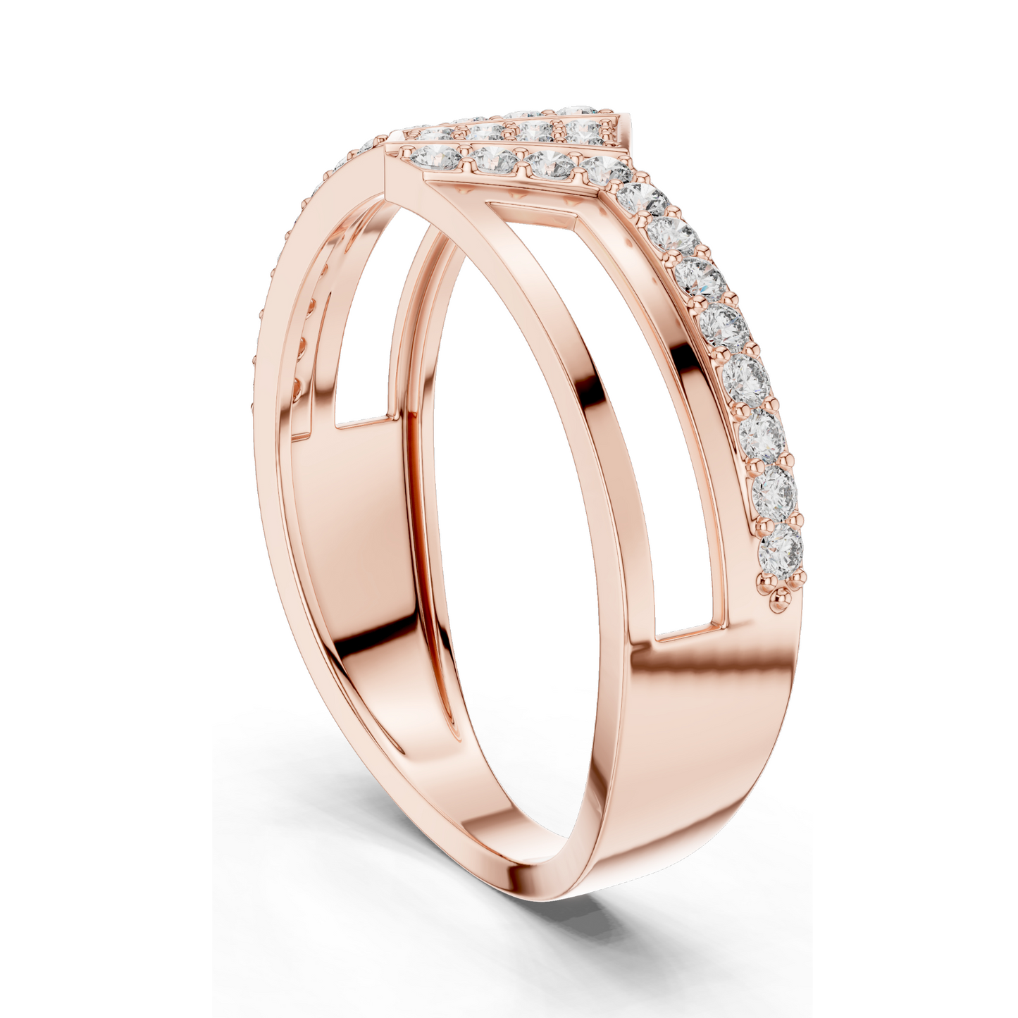 0.352 CT Lab Diamond & Moissanite Ladies Ring | VVS-VS Clarity | 18KT, 14KT, 10KT Gold & 925 Silver | Rose, Yellow, White Gold Options