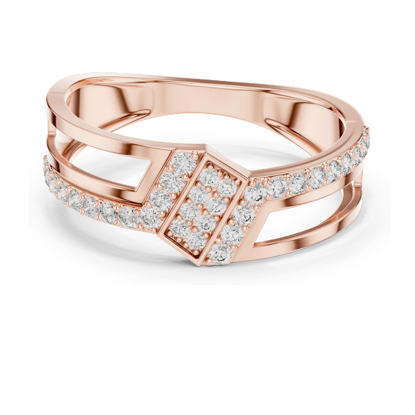 0.352 CT Lab Diamond & Moissanite Ladies Ring | VVS-VS Clarity | 18KT, 14KT, 10KT Gold & 925 Silver | Rose, Yellow, White Gold Options