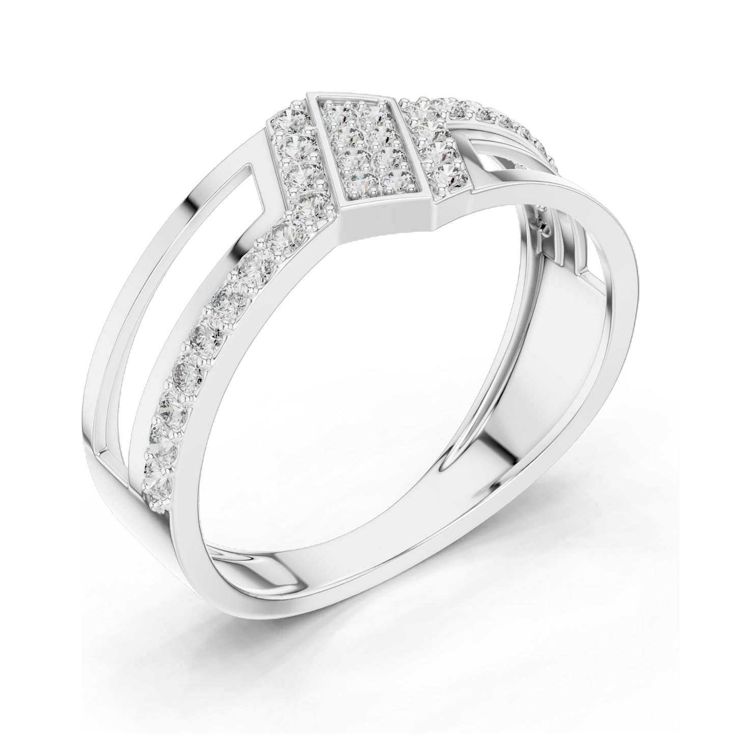 0.352 CT Lab Diamond & Moissanite Ladies Ring | VVS-VS Clarity | 18KT, 14KT, 10KT Gold & 925 Silver | Rose, Yellow, White Gold Options