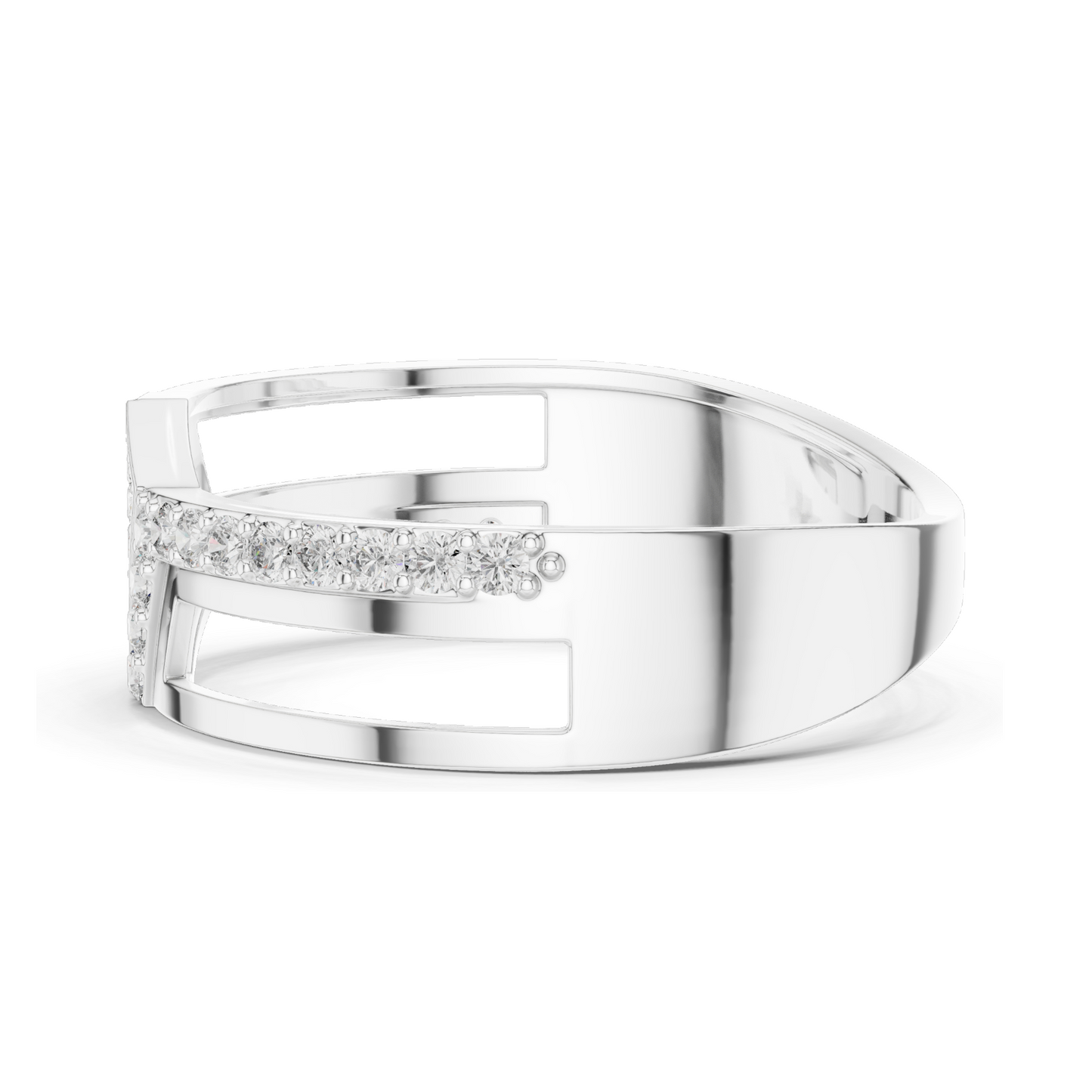 0.352 CT Lab Diamond & Moissanite Ladies Ring | VVS-VS Clarity | 18KT, 14KT, 10KT Gold & 925 Silver | Rose, Yellow, White Gold Options