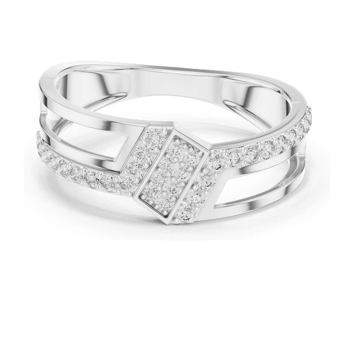 0.352 CT Lab Diamond & Moissanite Ladies Ring | VVS-VS Clarity | 18KT, 14KT, 10KT Gold & 925 Silver | Rose, Yellow, White Gold Options