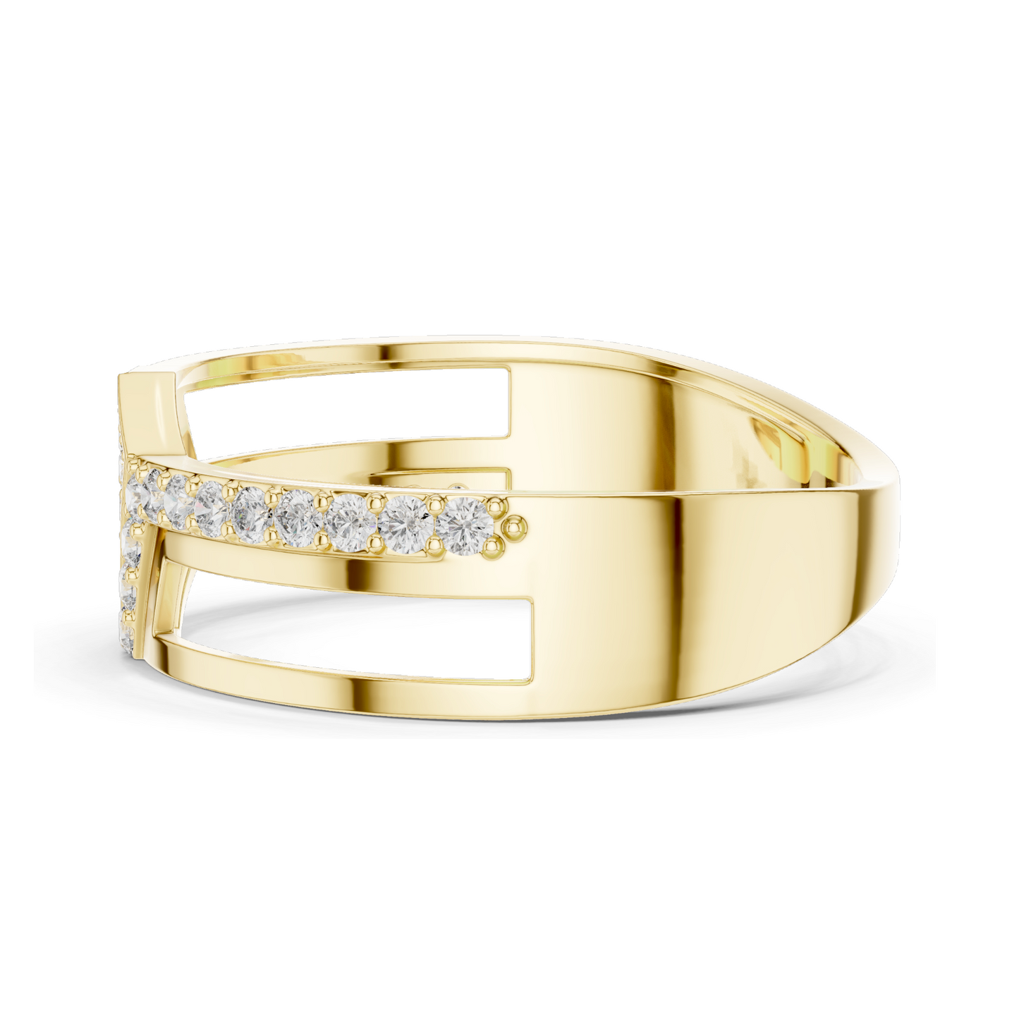 0.352 CT Lab Diamond & Moissanite Ladies Ring | VVS-VS Clarity | 18KT, 14KT, 10KT Gold & 925 Silver | Rose, Yellow, White Gold Options