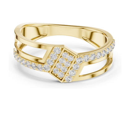 0.352 CT Lab Diamond & Moissanite Ladies Ring | VVS-VS Clarity | 18KT, 14KT, 10KT Gold & 925 Silver | Rose, Yellow, White Gold Options