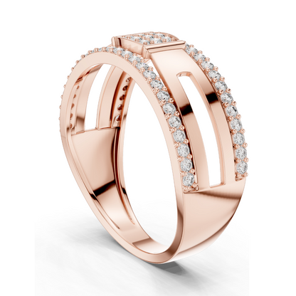 0.464 CT Lab-Grown Diamond Ring for Women | VVS-VS EF Clarity | 18KT, 14KT, 10KT Gold & 925 Silver | Rose, Yellow, White Gold & Moissanite Options