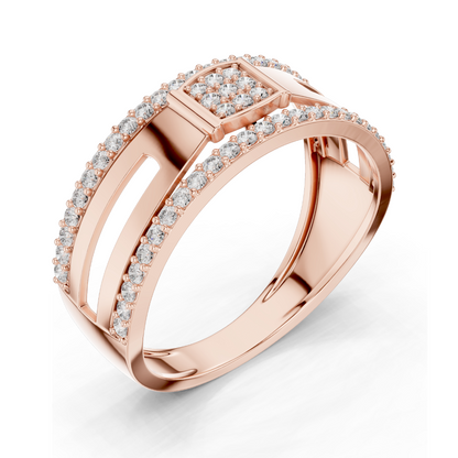 0.464 CT Lab-Grown Diamond Ring for Women | VVS-VS EF Clarity | 18KT, 14KT, 10KT Gold & 925 Silver | Rose, Yellow, White Gold & Moissanite Options