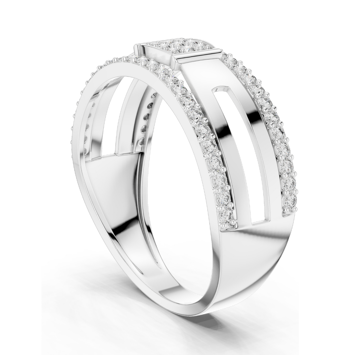 0.464 CT Lab-Grown Diamond Ring for Women | VVS-VS EF Clarity | 18KT, 14KT, 10KT Gold & 925 Silver | Rose, Yellow, White Gold & Moissanite Options