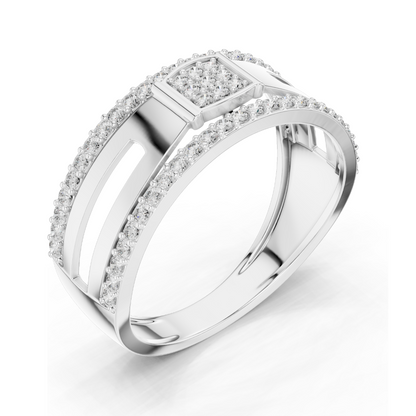 0.464 CT Lab-Grown Diamond Ring for Women | VVS-VS EF Clarity | 18KT, 14KT, 10KT Gold & 925 Silver | Rose, Yellow, White Gold & Moissanite Options