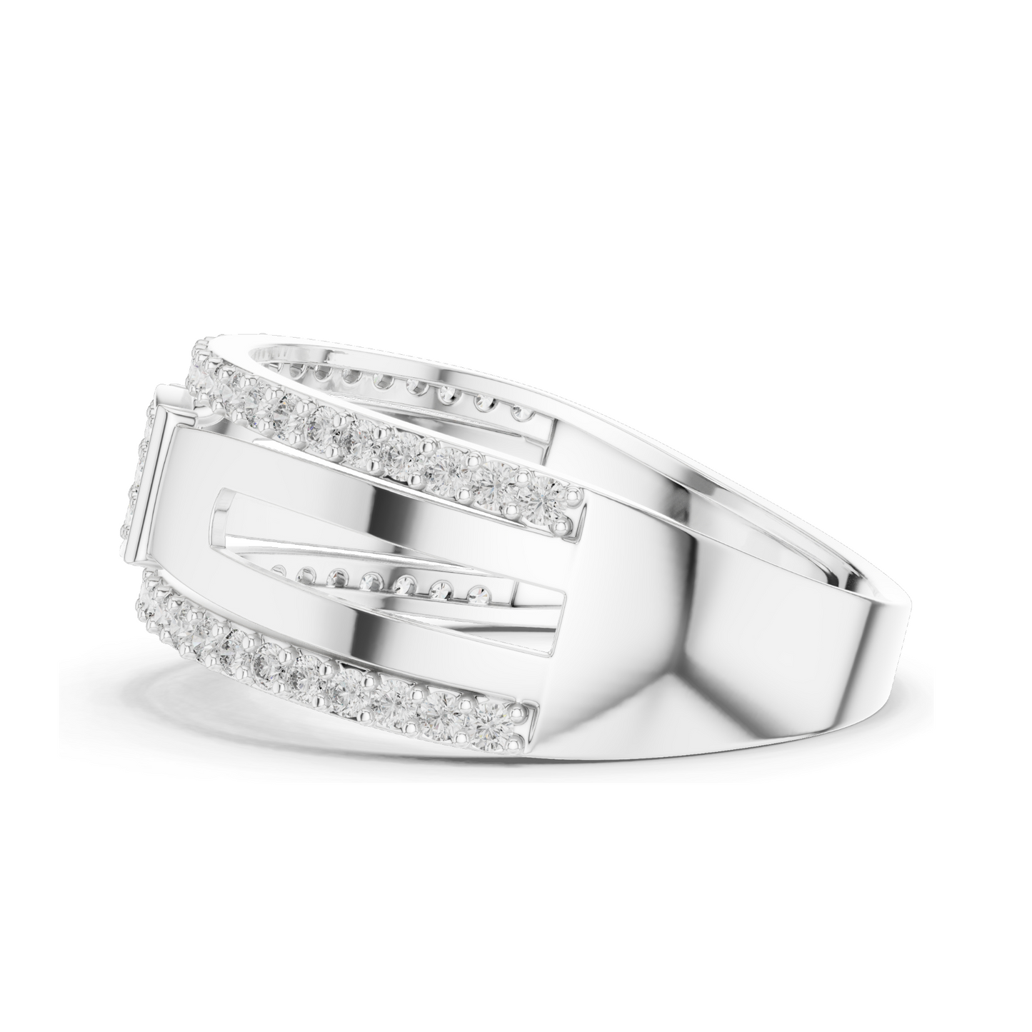 0.464 CT Lab-Grown Diamond Ring for Women | VVS-VS EF Clarity | 18KT, 14KT, 10KT Gold & 925 Silver | Rose, Yellow, White Gold & Moissanite Options