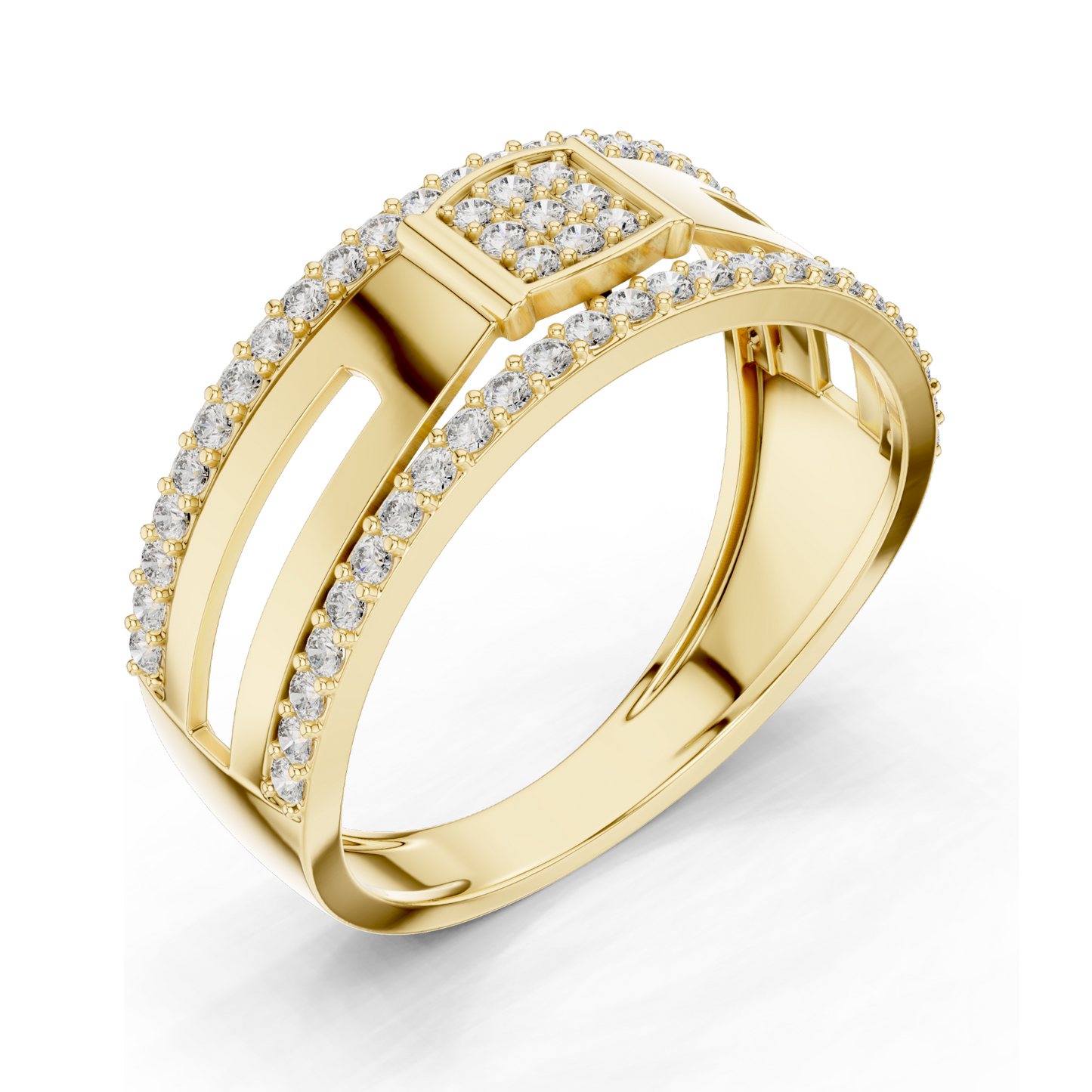 0.464 CT Lab-Grown Diamond Ring for Women | VVS-VS EF Clarity | 18KT, 14KT, 10KT Gold & 925 Silver | Rose, Yellow, White Gold & Moissanite Options