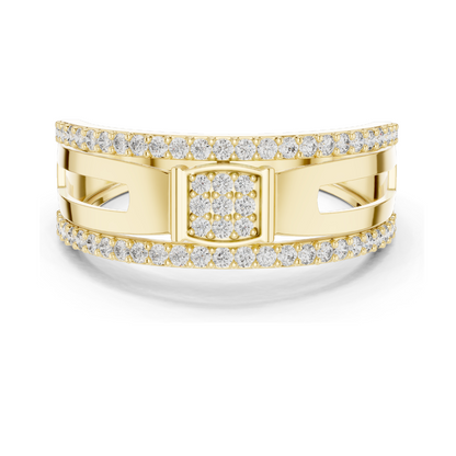 0.464 CT Lab-Grown Diamond Ring for Women | VVS-VS EF Clarity | 18KT, 14KT, 10KT Gold & 925 Silver | Rose, Yellow, White Gold & Moissanite Options