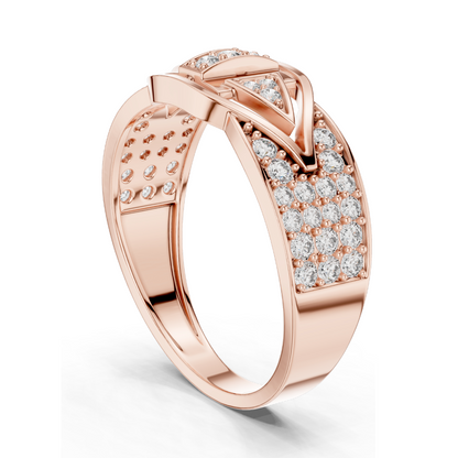 0.613 CT Lab-Grown Diamond Ladies Ring | VVS-VS EF Clarity | Available in 18KT, 14KT, 10KT Gold & 925 Silver | Rose, Yellow, White Gold & Moissanite Options