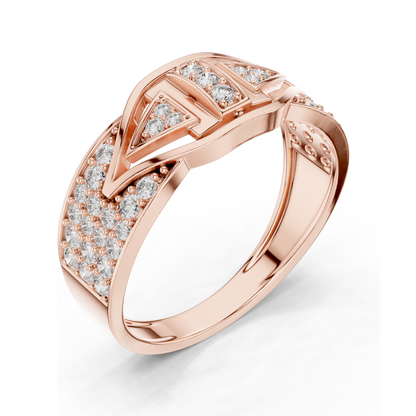 0.613 CT Lab-Grown Diamond Ladies Ring | VVS-VS EF Clarity | Available in 18KT, 14KT, 10KT Gold & 925 Silver | Rose, Yellow, White Gold & Moissanite Options