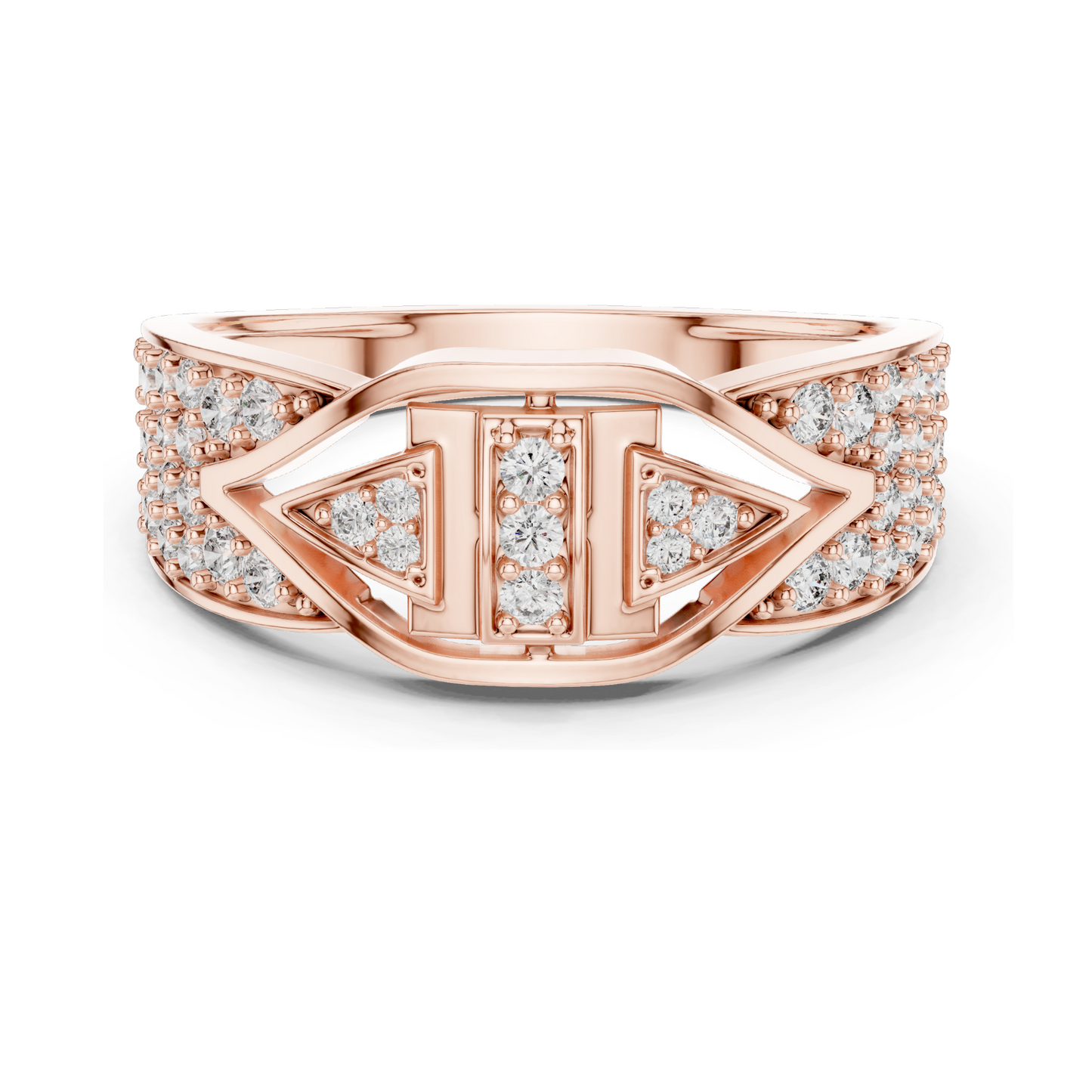 0.613 CT Lab-Grown Diamond Ladies Ring | VVS-VS EF Clarity | Available in 18KT, 14KT, 10KT Gold & 925 Silver | Rose, Yellow, White Gold & Moissanite Options