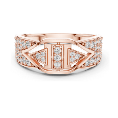0.613 CT Lab-Grown Diamond Ladies Ring | VVS-VS EF Clarity | Available in 18KT, 14KT, 10KT Gold & 925 Silver | Rose, Yellow, White Gold & Moissanite Options