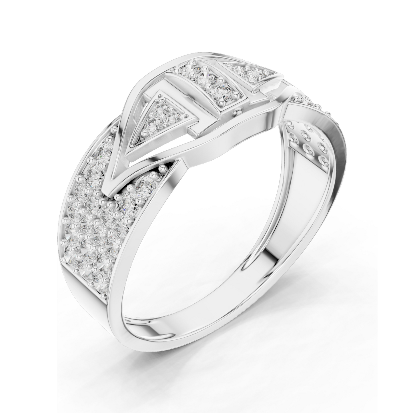 0.613 CT Lab-Grown Diamond Ladies Ring | VVS-VS EF Clarity | Available in 18KT, 14KT, 10KT Gold & 925 Silver | Rose, Yellow, White Gold & Moissanite Options