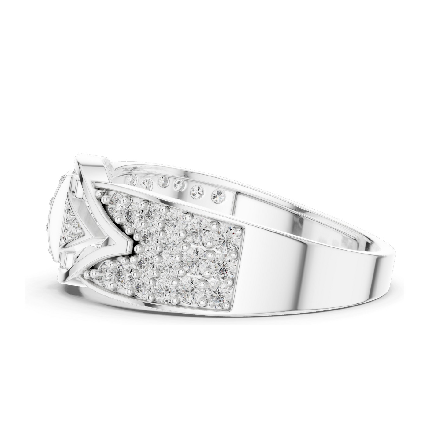 0.613 CT Lab-Grown Diamond Ladies Ring | VVS-VS EF Clarity | Available in 18KT, 14KT, 10KT Gold & 925 Silver | Rose, Yellow, White Gold & Moissanite Options