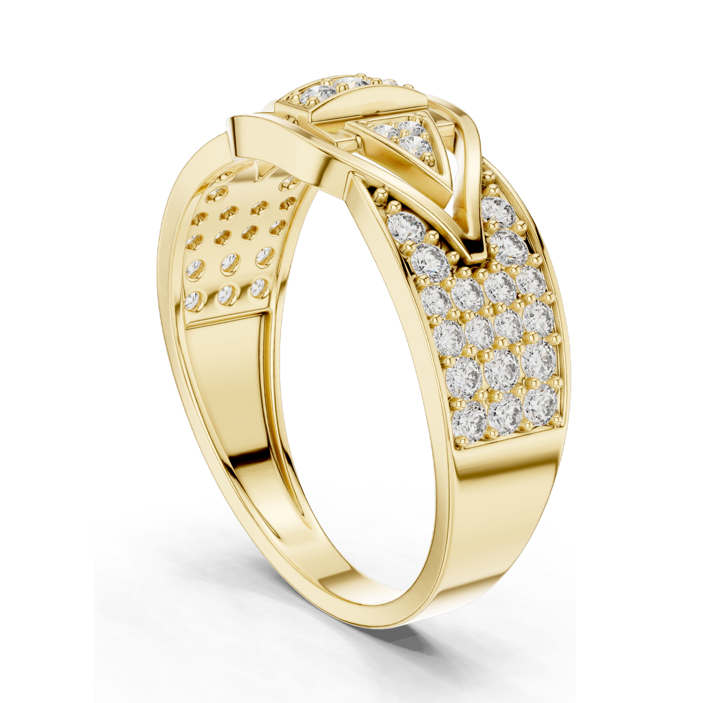 0.613 CT Lab-Grown Diamond Ladies Ring | VVS-VS EF Clarity | Available in 18KT, 14KT, 10KT Gold & 925 Silver | Rose, Yellow, White Gold & Moissanite Options